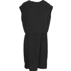 Ceil Chapman vintage black dress union made